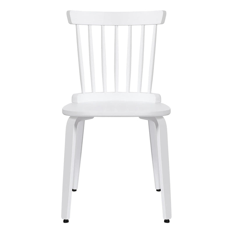 Chaises de salle à manger Windsor à dossier à fuseaux en bois massif, ensemble de 2 - 17,44 (L) x 19,7 (P) x 33,1 (H)