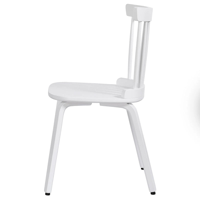 Chaises de salle à manger Windsor à dossier à fuseaux en bois massif, ensemble de 2 - 17,44 (L) x 19,7 (P) x 33,1 (H)