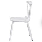 Chaises de salle à manger Windsor à dossier à fuseaux en bois massif, ensemble de 2 - 17,44 (L) x 19,7 (P) x 33,1 (H)