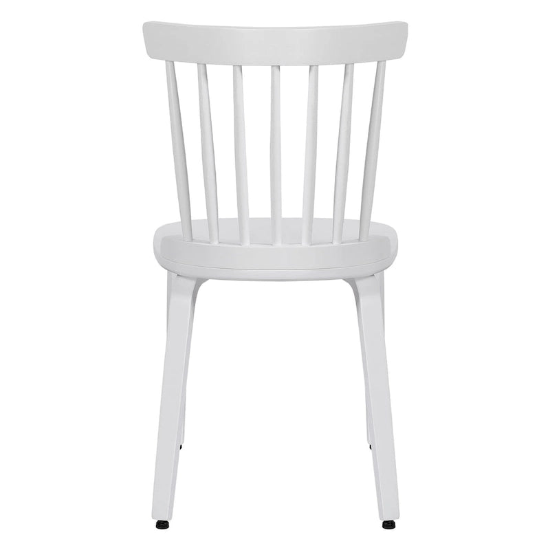 Chaises de salle à manger Windsor à dossier à fuseaux en bois massif, ensemble de 2 - 17,44 (L) x 19,7 (P) x 33,1 (H)