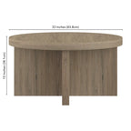 Table basse ronde Elna 33 de large - 33 pouces de large