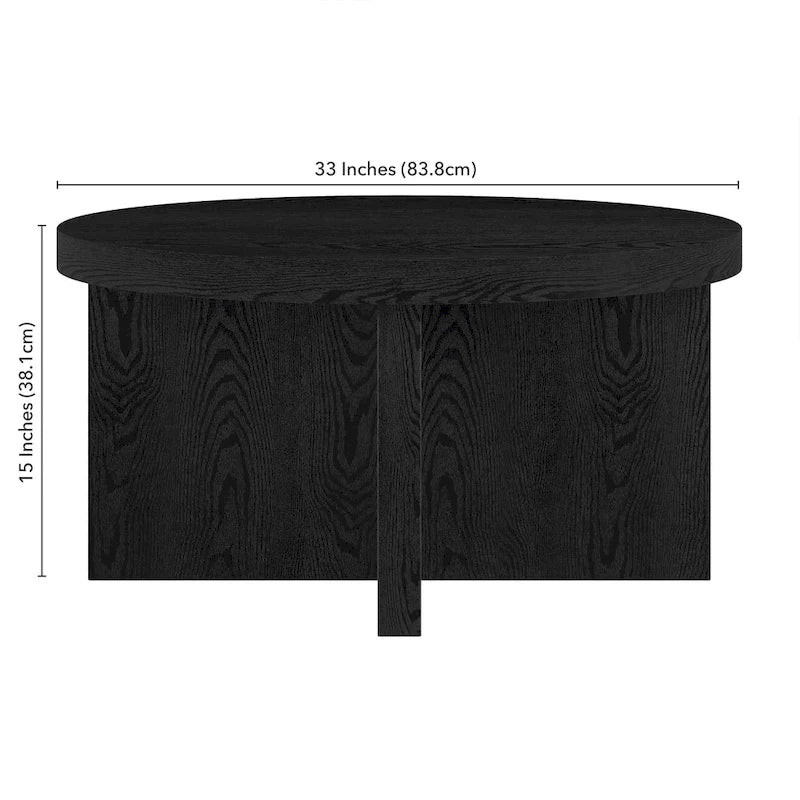 Table basse ronde Elna 33 de large - 33 pouces de large