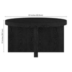 Table basse ronde Elna 33 de large - 33 pouces de large