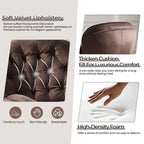 Fauteuil pivotant en velours avec repose-pieds, ensemble fauteuil de lecture rond, pivotant à 360°, structure en métal