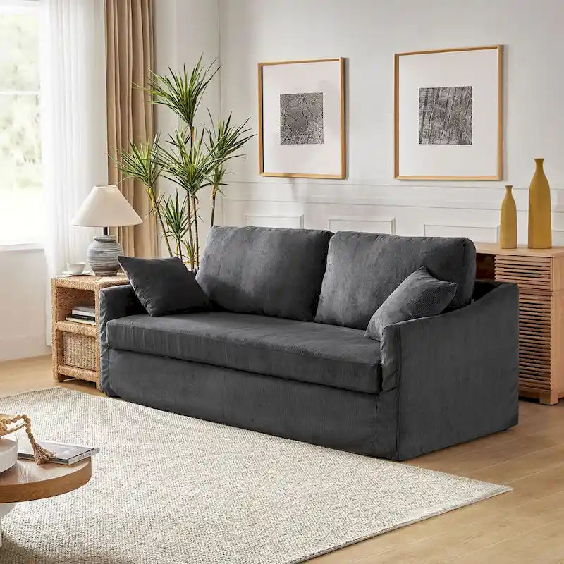 Canapé moderne Volkhard 80.5 avec housse et coussin de dossier amovible par HULALA HOME