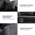 Canapé moderne Volkhard 80.5 avec housse et coussin de dossier amovible par HULALA HOME