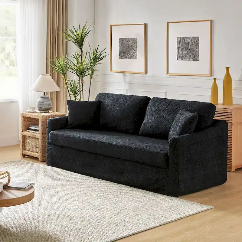 Canapé moderne Volkhard 80.5 avec housse et coussin de dossier amovible par HULALA HOME