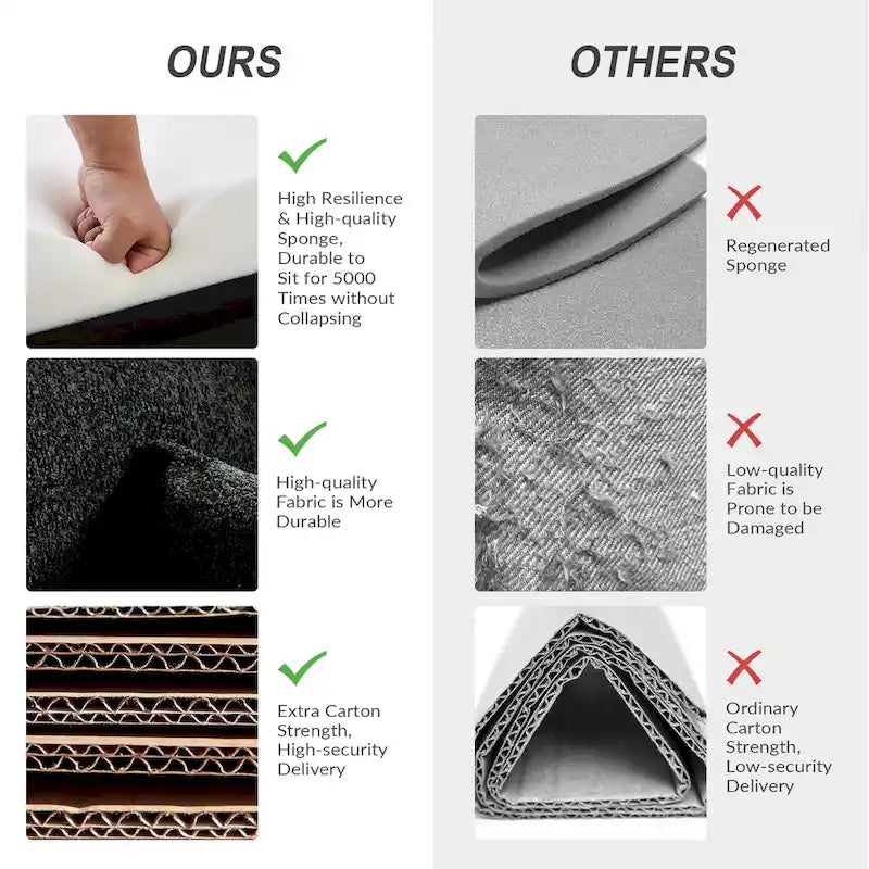 Canapé moderne Volkhard 80.5 avec housse et coussin de dossier amovible par HULALA HOME