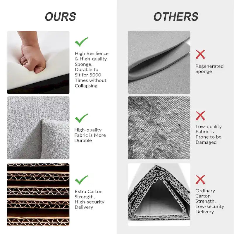 Canapé moderne Volkhard 80.5 avec housse et coussin de dossier amovible par HULALA HOME