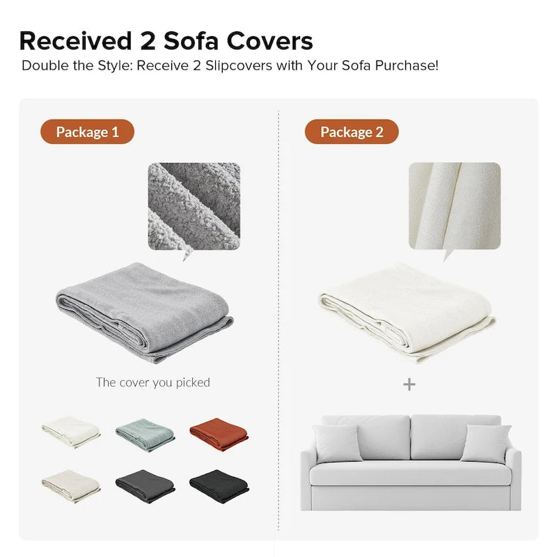 Canapé moderne Volkhard 80.5 avec housse et coussin de dossier amovible par HULALA HOME