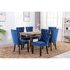 Ensemble de 2 chaises de salle à manger, fauteuil d'appoint capitonné sans accoudoirs avec anneau de dossier et garniture cloutée