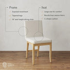 Chaise de salle à manger moderne Gracie, chaise de salle à manger d'appoint rembourrée