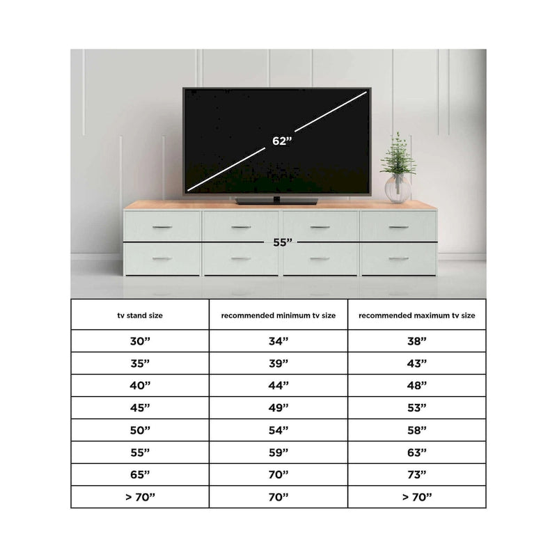 Meuble TV Trinell Casual grand format, marron
