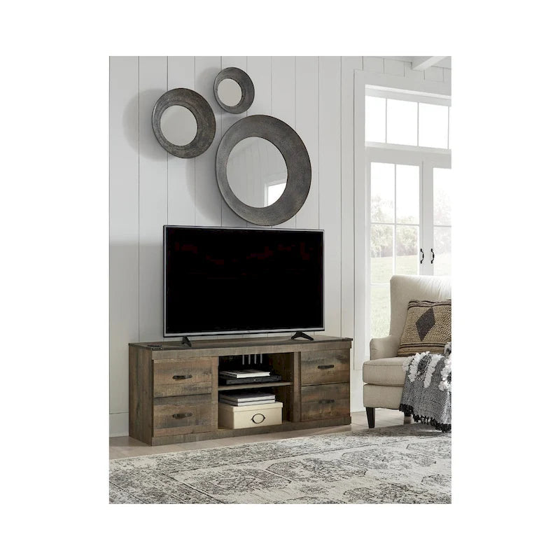Meuble TV Trinell Casual grand format, marron