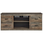 Meuble TV Trinell Casual grand format, marron