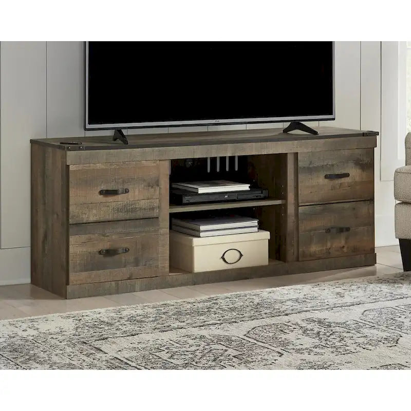 Meuble TV Trinell Casual grand format, marron