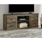 Meuble TV Trinell Casual grand format, marron