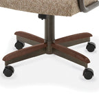 Chaises de salle à manger à roulettes Chromcraft Douglas, finition châtaigne et grise (lot de 2)