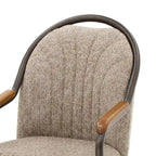 Chaises de salle à manger à roulettes Chromcraft Douglas, finition châtaigne et grise (lot de 2)