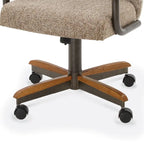 Chaises de salle à manger à roulettes Chromcraft Douglas, finition châtaigne et grise (lot de 2)