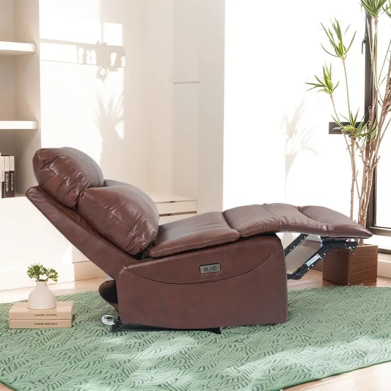 Fauteuil inclinable électrique en cuir véritable, canapé inclinable, canapé minimaliste