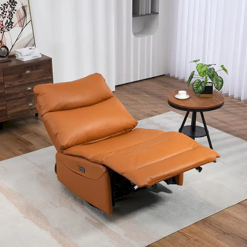 Fauteuil inclinable électrique en cuir véritable, canapé inclinable, canapé minimaliste