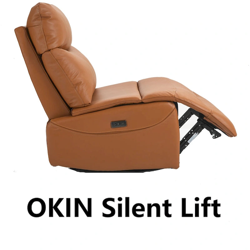 Fauteuil inclinable électrique en cuir véritable, canapé inclinable, canapé minimaliste