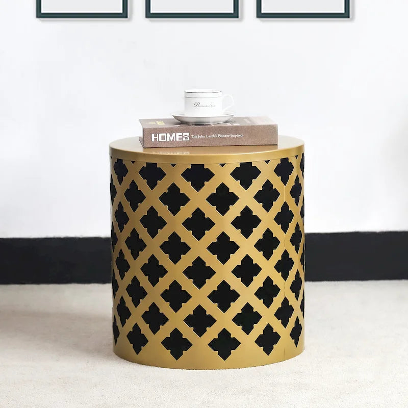 Ensemble de 2 tables d'appoint gigognes rondes Adeco - Lot de 2