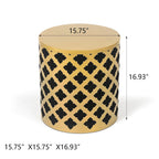 Ensemble de 2 tables d'appoint gigognes rondes Adeco - Lot de 2