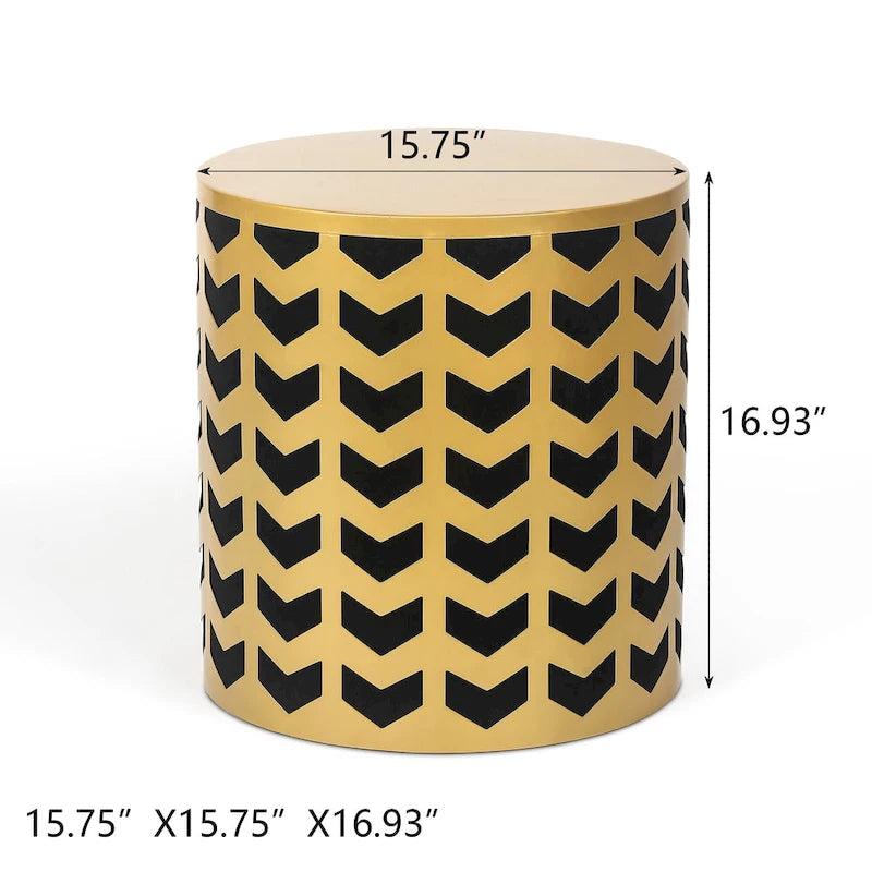 Ensemble de 2 tables d'appoint gigognes rondes Adeco - Lot de 2