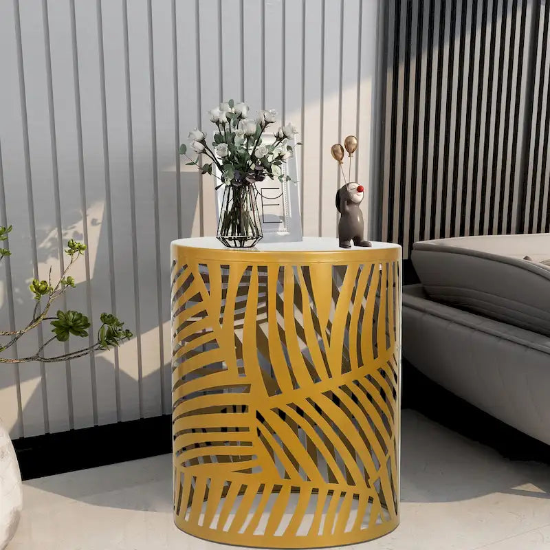 Ensemble de 2 tables d'appoint gigognes rondes Adeco - Lot de 2