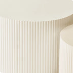 Ensemble de tables basses gigognes à rayures ondulées pour salon et chambre
