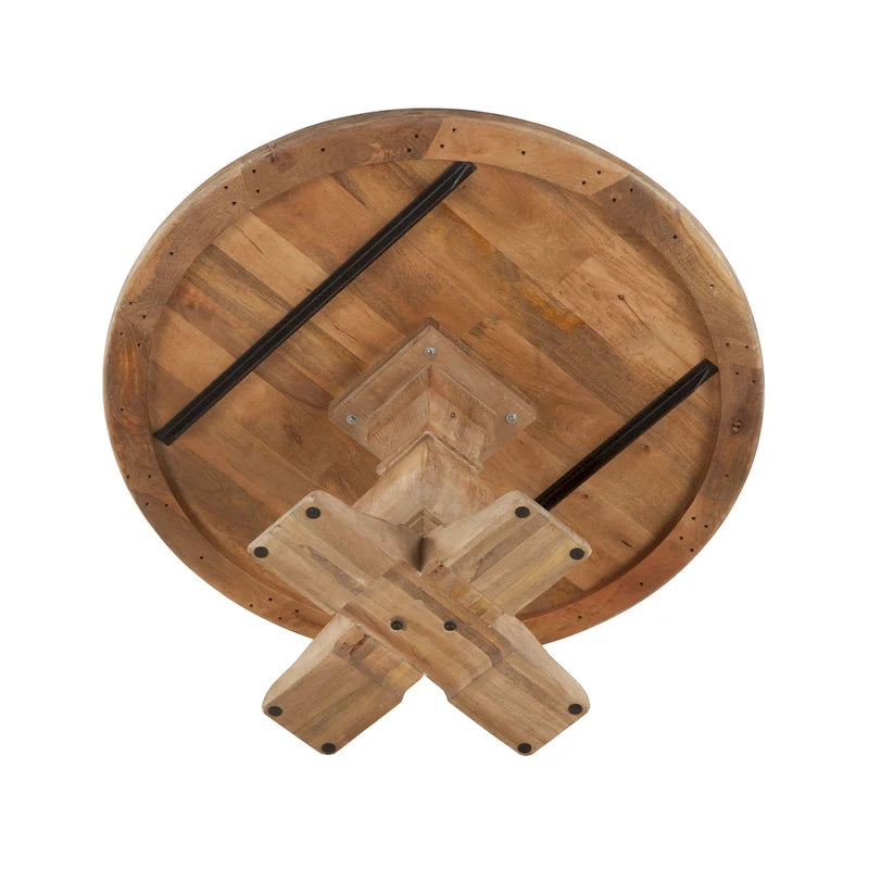 Table de salle à manger ronde Pengrove en bois de manguier