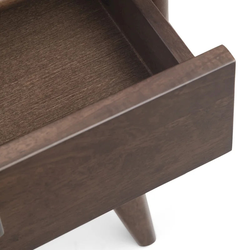 Table d'appoint rectangulaire WYNDENHALL Tierney en bois massif, style moderne du milieu du siècle, 56 cm de large - 56 cm L x 51 cm P x 56 cm H