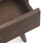 Table d'appoint rectangulaire WYNDENHALL Tierney en bois massif, style moderne du milieu du siècle, 56 cm de large - 56 cm L x 51 cm P x 56 cm H