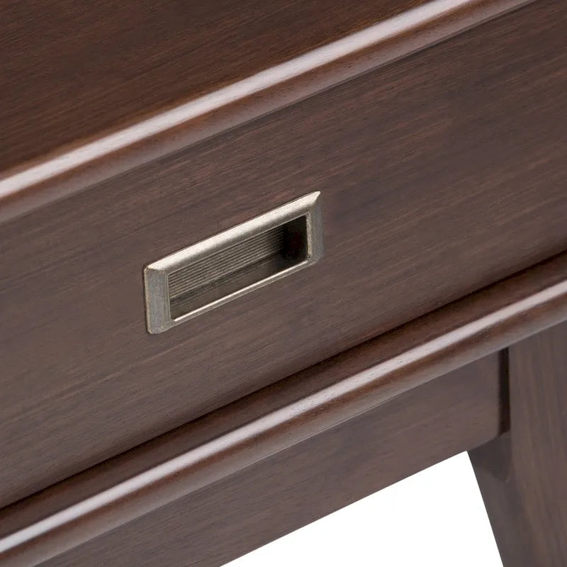 Table d'appoint rectangulaire WYNDENHALL Tierney en bois massif, style moderne du milieu du siècle, 56 cm de large - 56 cm L x 51 cm P x 56 cm H