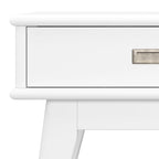 Table d'appoint rectangulaire WYNDENHALL Tierney en bois massif, style moderne du milieu du siècle, 56 cm de large - 56 cm L x 51 cm P x 56 cm H