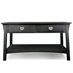 Table basse Leick Home Mission à deux tiroirs avec étagère