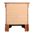 Table de chevet en bois à 2 tiroirs Louis Philippe