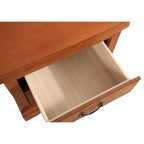 Table de chevet en bois à 2 tiroirs Louis Philippe
