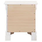 Table de chevet en bois à 2 tiroirs Louis Philippe
