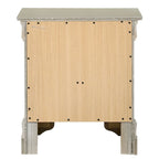 Table de chevet en bois à 2 tiroirs Louis Philippe