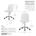 Chaise de bureau Porthos Home à hauteur réglable avec roulettes