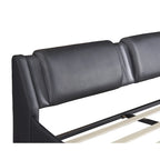 Lit plateforme capitonné en similicuir avec éclairage LED