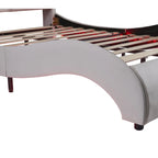 Lit plateforme capitonné en similicuir avec éclairage LED