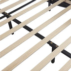 Lit plateforme capitonné en similicuir avec éclairage LED