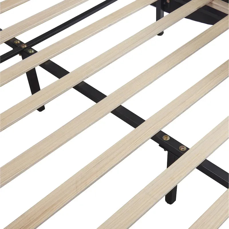 Lit plateforme capitonné en similicuir avec éclairage LED