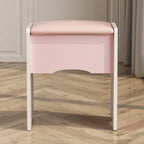 Ensemble coiffeuse avec miroir lumineux, étagères et tiroirs de rangement, blanc - 80 cm (L) x 40 cm (l) x 140 cm (H)
