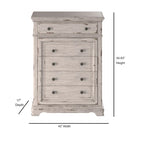 Ensemble de chambre à coucher Palisade 5 pièces blanc antique