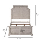 Ensemble de chambre à coucher Palisade 5 pièces blanc antique